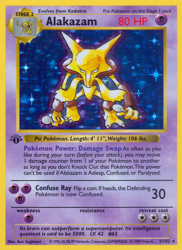 Carta Alakazam — Base Set